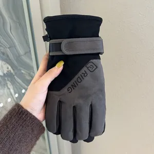 Gants de cyclisme thermiques d'hiver pour hommes et femmes, gants épaissis coupe-vent tactiles.