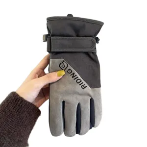 Gants de cyclisme thermiques d'hiver pour hommes femmes, gants de sport en plein air coupe-vent.