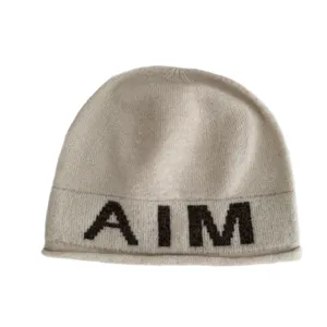 Koreanische stil buchstaben jacquard strickmütze für damen, gemütliche herbst reise mütze beanie.