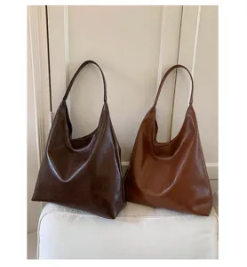 Casual PU lederen schoudertas grote capaciteit shopper tas zachte handtas voor dames dagelijks gebruik