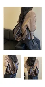 Gedetailleerd overzicht van de casual slouchy schoudertas, grote capaciteit stijlvol.