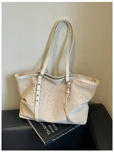 Vintage lässige Leo-Muster Tote Bag für Damen große Kapazität Schultertasche chic