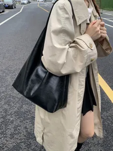 Vrouwen zachte PU lederen schoudertas, grote capaciteit tote shopper en casual hobo tas.