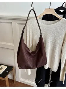 Retro suone schoudertas grote capaciteit minimalistische casual onderarm shopper dames
