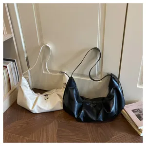 Koreaanse stijl casual schoudertas minimalistische oksel hobo tas grote capaciteit