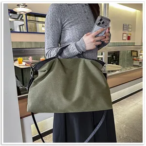 Canvas shopper tas voor dames, grote capaciteit schoudertas en crossbody tas casual.