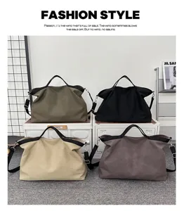 Grote capaciteit canvas tote bag casual shopper schoudertas minimalistische stijl