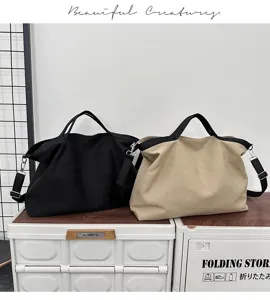 Casual canvas shopper, grote capaciteit, stijlvolle schoudertas voor dagelijks gebruik en werk.