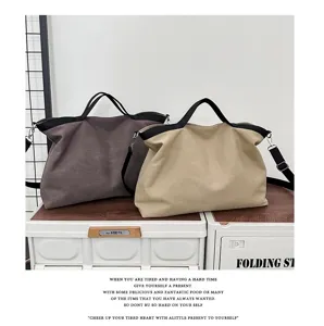 Grote capaciteit Japanse canvas shopper tas voor dagelijkse forenzen schouder tasje
