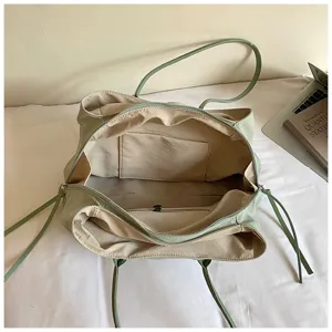 Koreaanse stijl casual multi-vak tote bag interieur detail weergave grote capaciteit tas