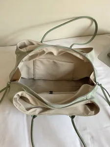 Stijlvolle Koreaanse casual color-block shopper voor dames, zeer ruime schoudertas.
