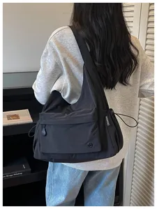 Borsa a tracolla casual in tela da donna, grande capacità borsa hobo per il lavoro.
