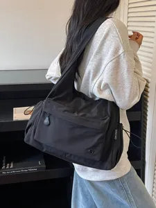 Borsa a tracolla in tela casual minimalista grande capacità moda borsa hobo da donna
