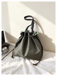 Nylon Kordelzug Beuteltasche große Kapazität lässige Schulter Tote Tasche für Damen Pendeln