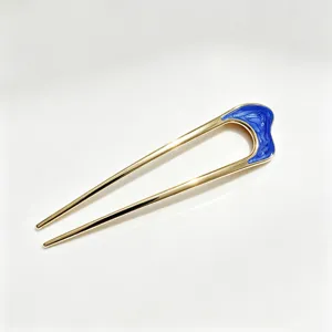 Épingle à cheveux en U dorée élégante fourche en métal pour chignon coiffure femme