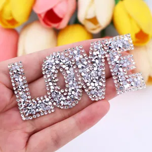 Strass LOVE patch stralende kristallen letters glinsterende DIY accessoire hoofditem