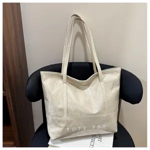 Wasserdichte DuPont Papier Damen Handtasche, große Kapazität PVC Umhängetasche für Alltag.