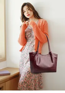 Vintage dames shopper tas grote capaciteit PU leer schoudertas casual handtas stijl