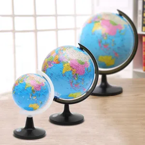 Globo Terráqueo de Mapa Mundial Geográfico Educativo Grande Estudiante Aprendizaje Enseñanza Ayuda Oficina Escritorio Decoración Plástico