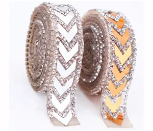 Adhesive rhinestone strip DIY decorative diamond tape for makeup box clothing accessories