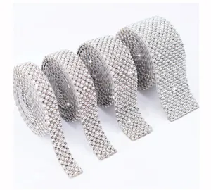 Parel strass trim lint voor DIY ambachten jurk schoenen hoeden decoratie meerdere maten rollen.