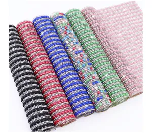 Self-adhesive ceramic rhinestone sticker DIY craft ribbon rolls for shoes box decoration