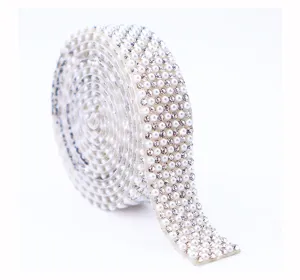 Parel strass trim lint voor DIY ambachten jurk schoenen hoed sprankelende kristallen decor