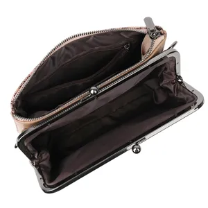 Borsa a tracolla da donna con chiusura a bacio pochette multi-scomparto elegante.