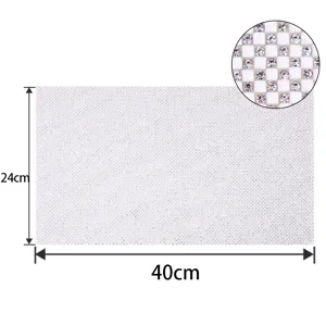 Colorful resin rhinestone mesh hot melt adhesive DIY sticker for clothes shoes bags 24x40cm