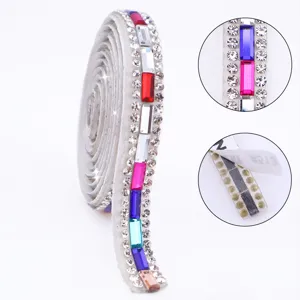 Ruban de strass autocollant rouleau de diamants décoratifs DIY pour accessoires de vêtements
