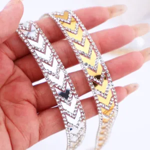 Self-adhesive rhinestone strip DIY crystal diamond tape for clothing accessories and crafts decoration