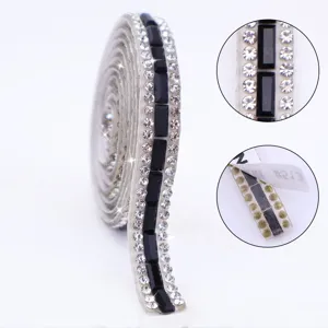 Bande de strass autocollante ruban de diamant cristal DIY décoration de vêtements