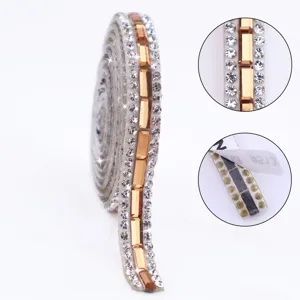 Ruban de strass autocollant diamant cristal pour bricolage et décoration de vêtements.
