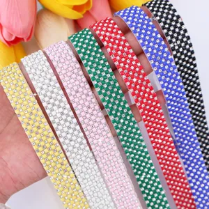 Αυτοκόλλητη ταινία στρασ DIY λαμπρή κρυσταλλινή κορδέλα για διακόσμηση ρούχων και diy χειροτεχνία