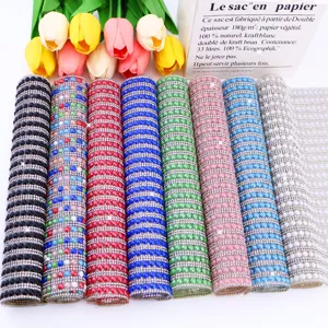 Self-adhesive rhinestone sticker rolls for DIY crafts, phone case, and box decoration.