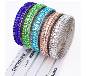Kleurrijke DIY zelfklevende strass strip kristal diamant lint voor decoratie accessoires