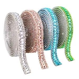 Zelfklevende strass lint rollen glitter diamant stickers doe-het-zelf decoratie