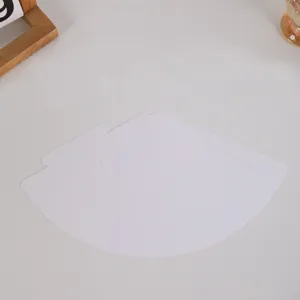 Detail view of blank white paper hat for kids DIY painting, kindergarten handmade art craft.