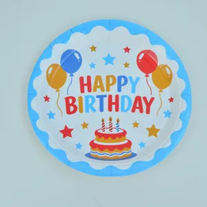 Piatti di carta compleanno 7 pollici festa stoviglie usa e getta torta palloncino