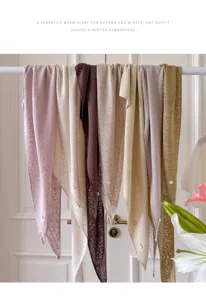 Koreanischer einfarbiger gestrickter Dreiecksschal Damen Herbst Winter Mode vielseitig