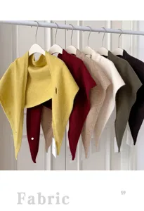Koreanisches Strick Dreiecktuch Schal vielseitig Winter warm stilvoll bunt Accessoire.