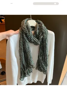 Klassischer Karos Schal für Damen Herbst Winter, mode vielseitig warme Knitter dünn Tuch.