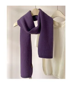 Korean style soft 100% pure wool winter scarf for women and couples advanced vibe knit