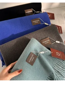 Minimalistischer einfarbiger Kunstkaschmir Schal Damen Winter warmer Umschlag Schal