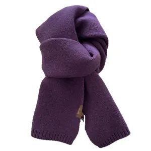 Korean style soft 100% pure wool winter knit scarf for women and couples, cozy warm.