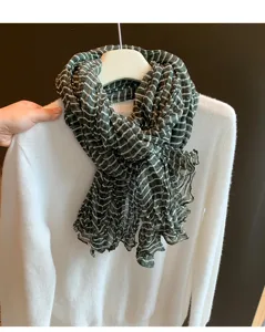 Klassischer Damen Karo Knitter Schal, europäischer Stil leichter warmer Herbst Winter Schal.
