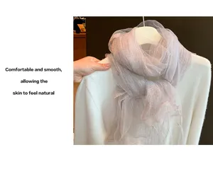 Transparenter doppelseitiger Netzschal für Damen, elegantes leichtes Tuch und Accessoire.