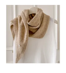 Koreanischer Strick Dreiecktuch Schal elegante warme Damen Winter Halskrause Detailansicht.