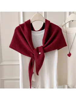 Strick Dreiecktuch Schal stilvolles Layering Teil Winter warm Mode vielseitiges Accessoire