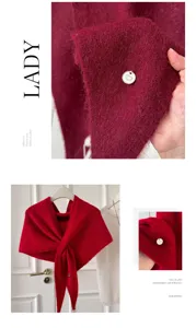 Koreanische Art gestricktes Dreieckschal Umschlag vielseitiger warmer Winterschal für Damen